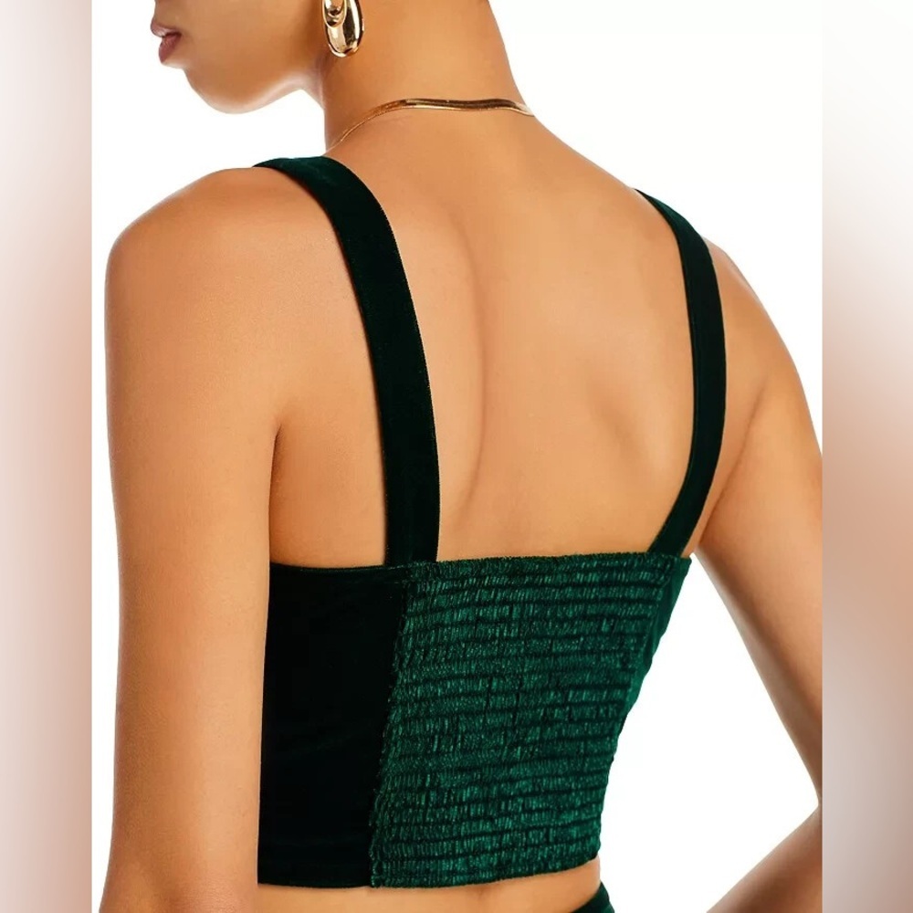 Aqua Velvet Dark Green Crop Top - Picture 2 of 7